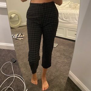 Black and white plaid pants